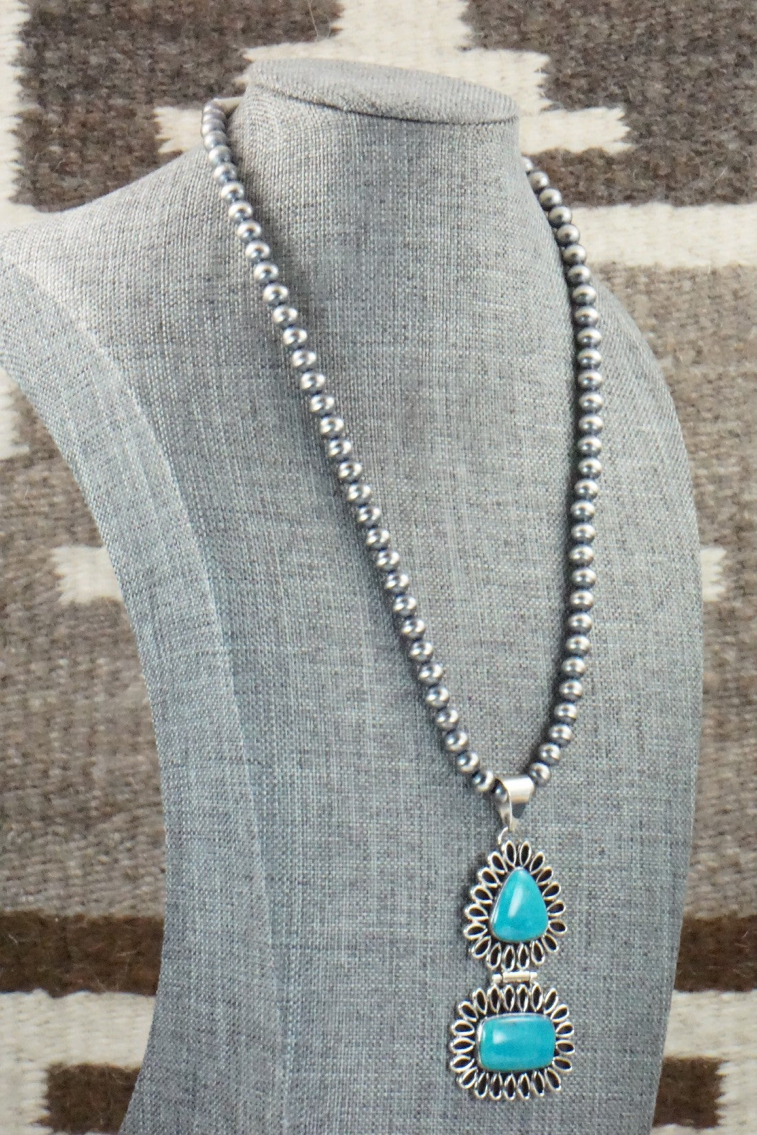 Turquoise & Sterling Silver Necklace - Irvin Tsosie