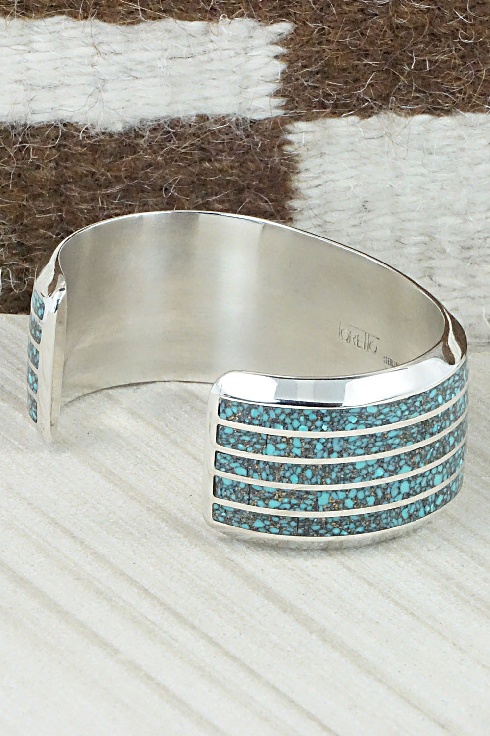 Turquoise & Sterling Silver Inlay Bracelet - Larry Loretto