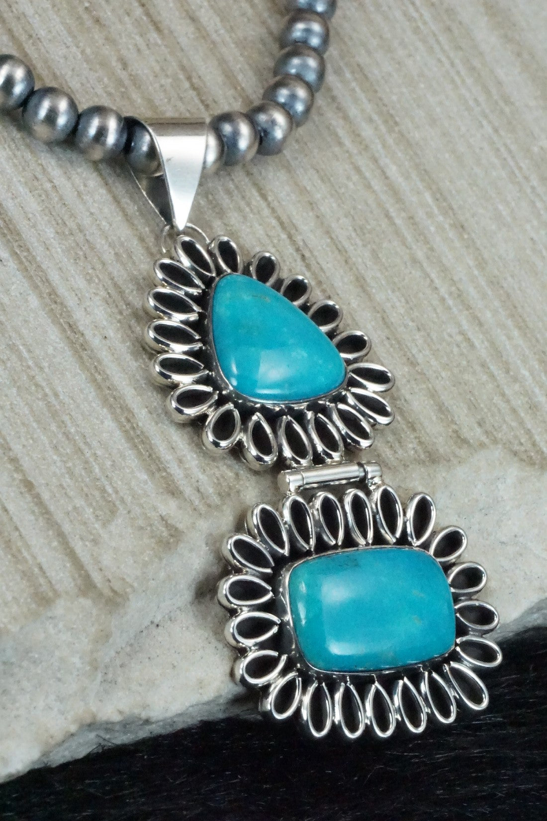 Turquoise & Sterling Silver Necklace - Irvin Tsosie