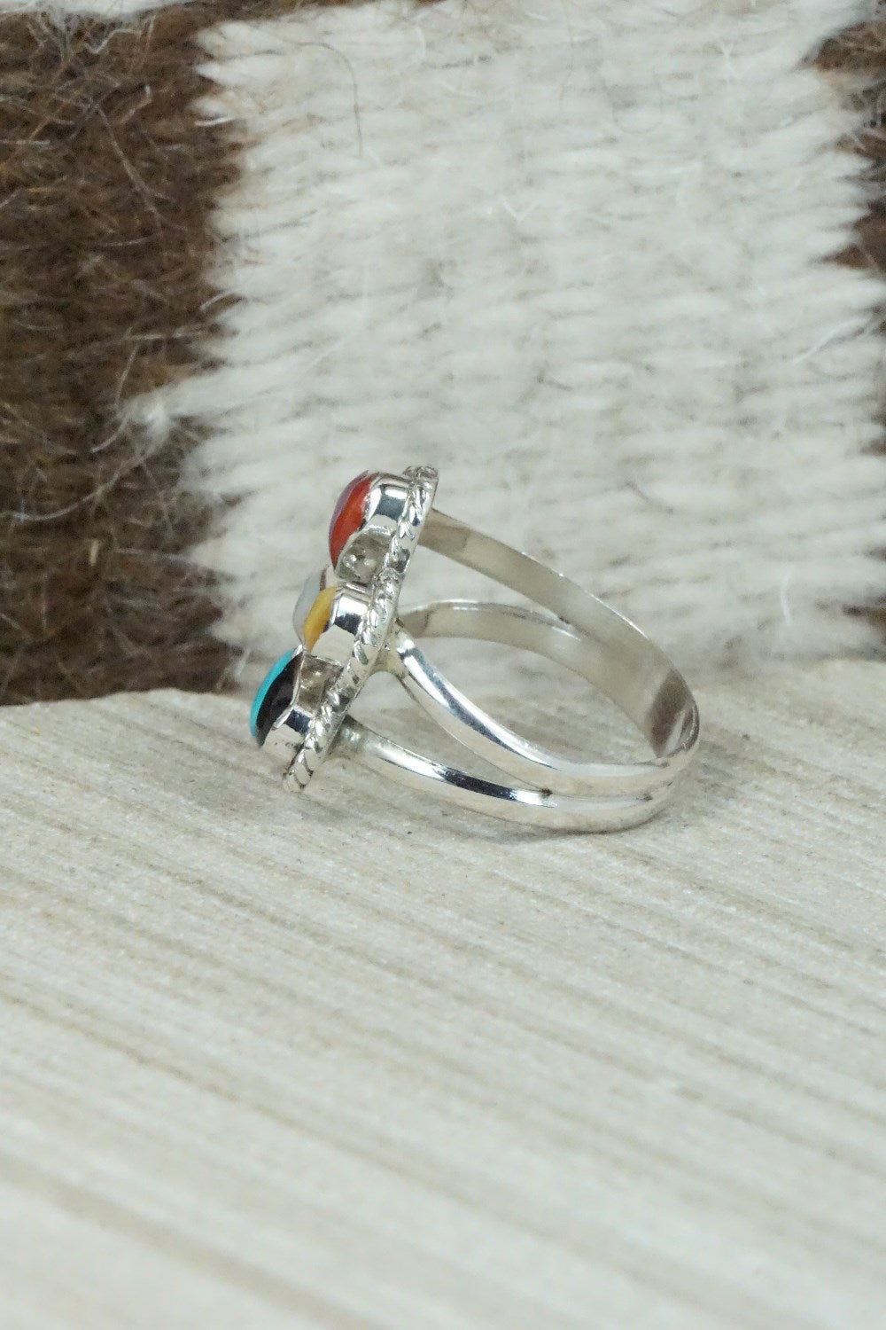 Multi Stone & Sterling Silver Ring - Gina Dosedo - Size 7