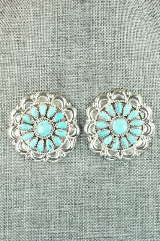 Turquoise & Sterling Silver Earrings - Jaz Wilson