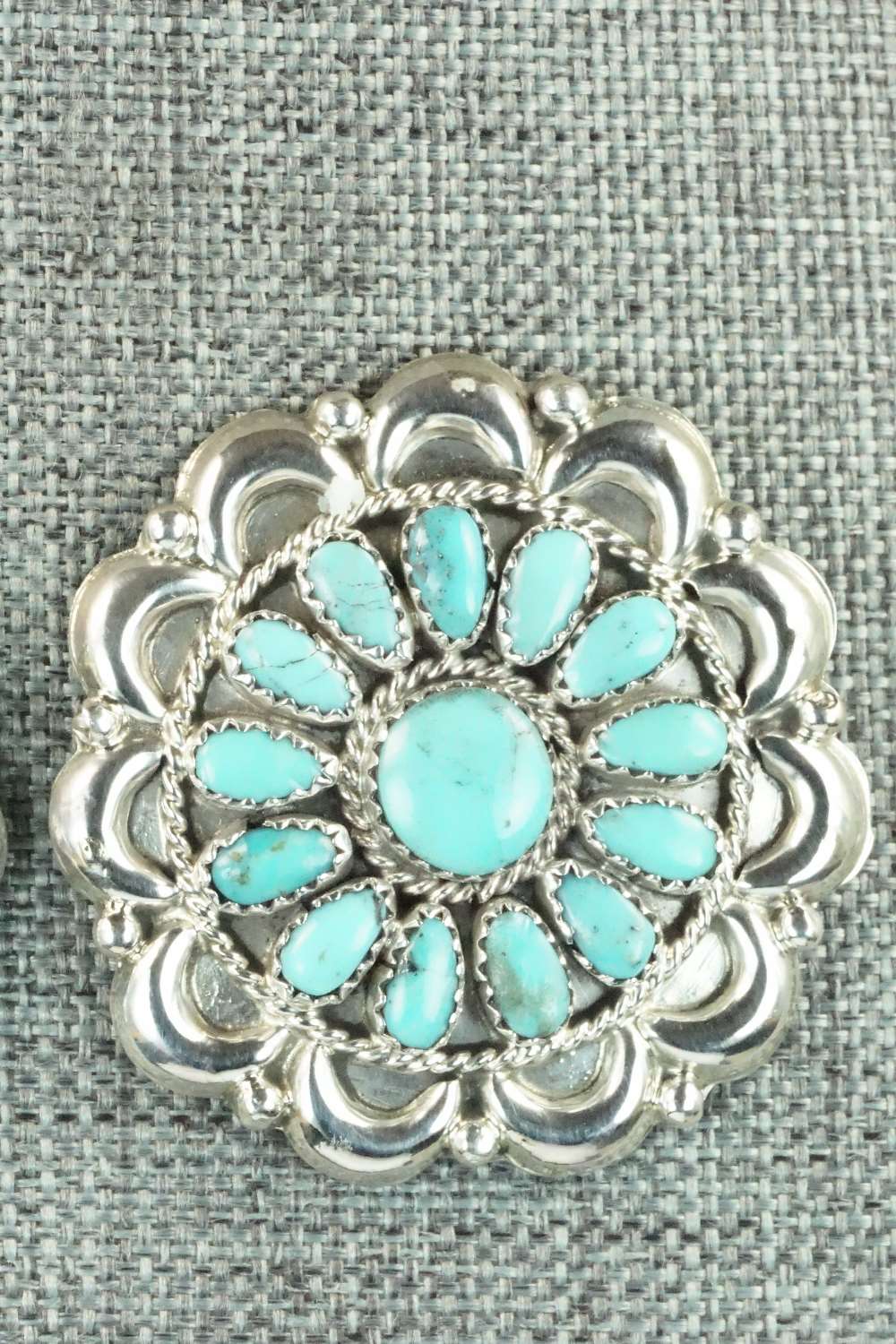 Turquoise & Sterling Silver Earrings - Jaz Wilson