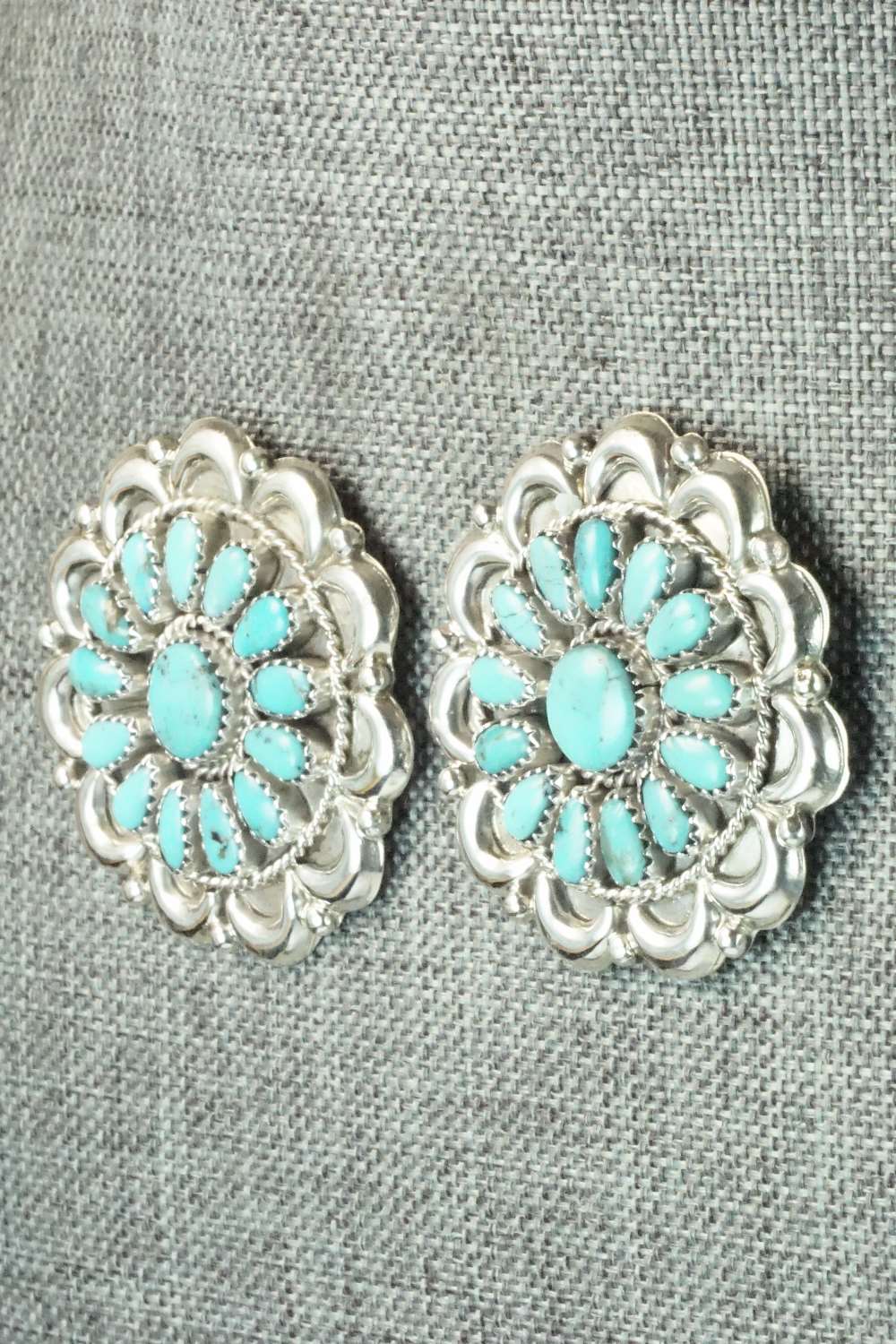 Turquoise & Sterling Silver Earrings - Jaz Wilson