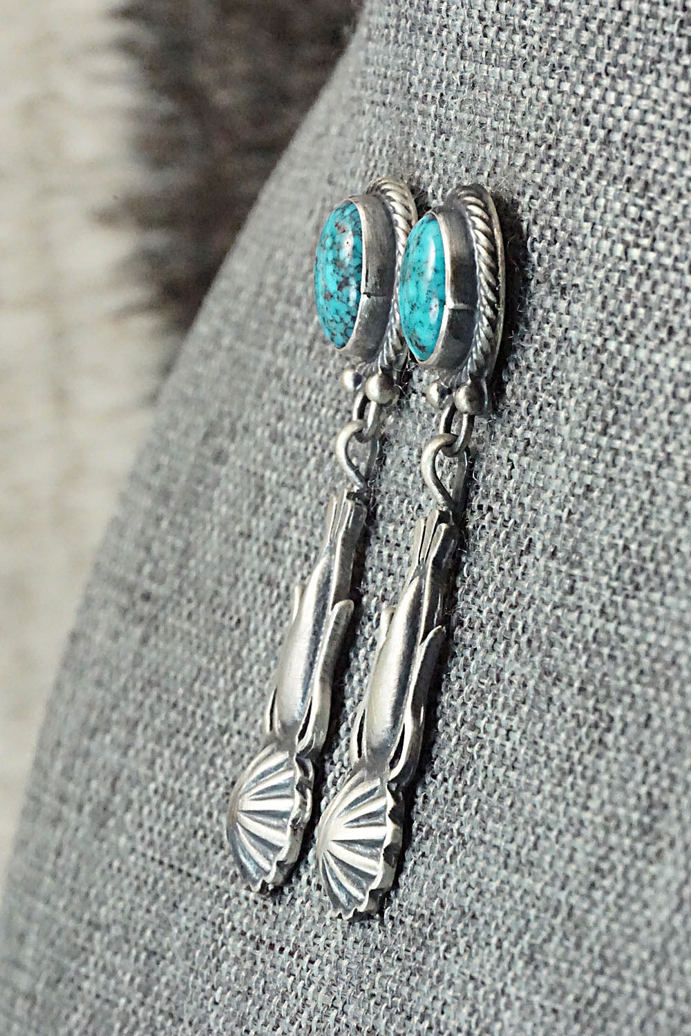Turquoise & Sterling Silver Earrings - Annie Spencer