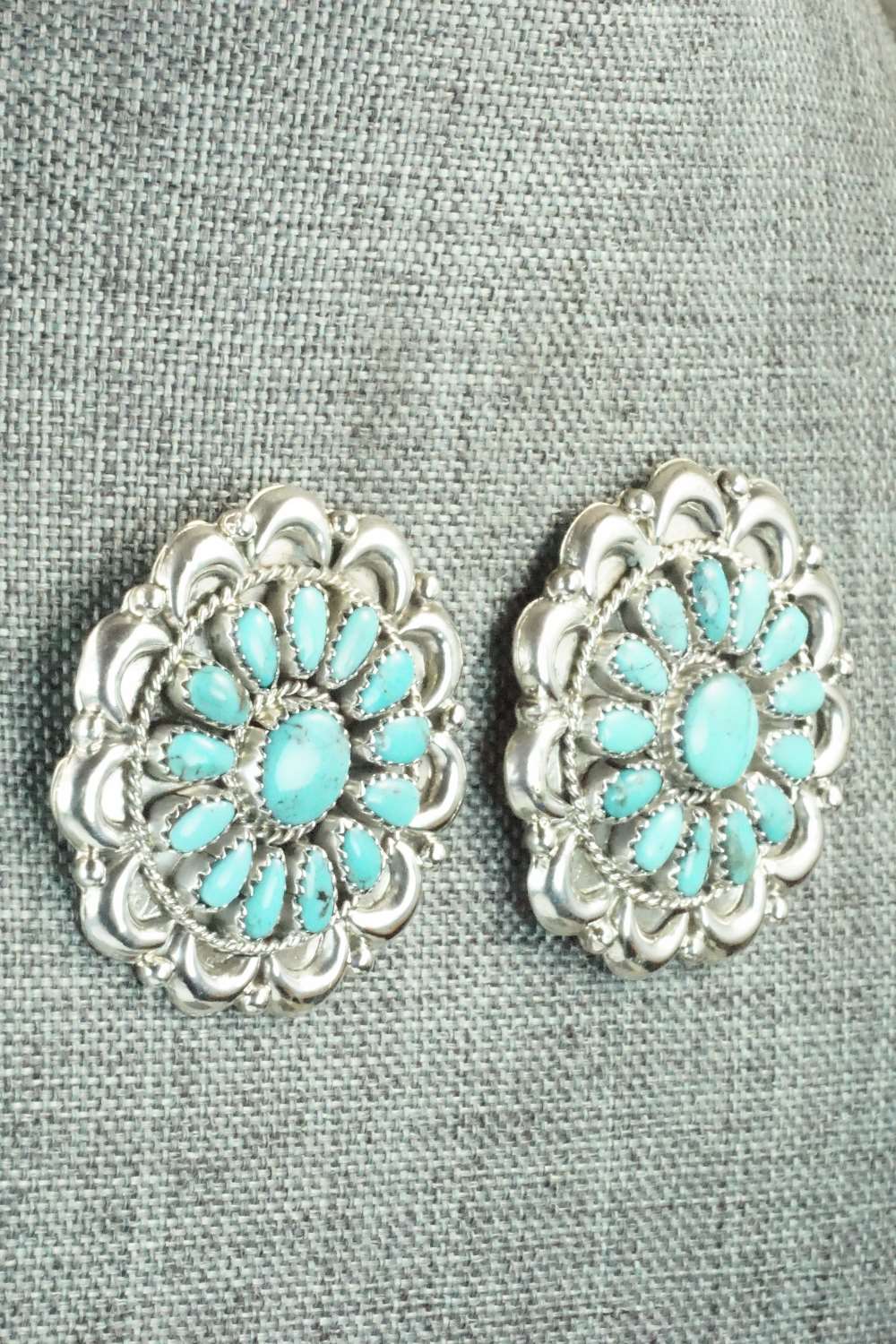 Turquoise & Sterling Silver Earrings - Jaz Wilson