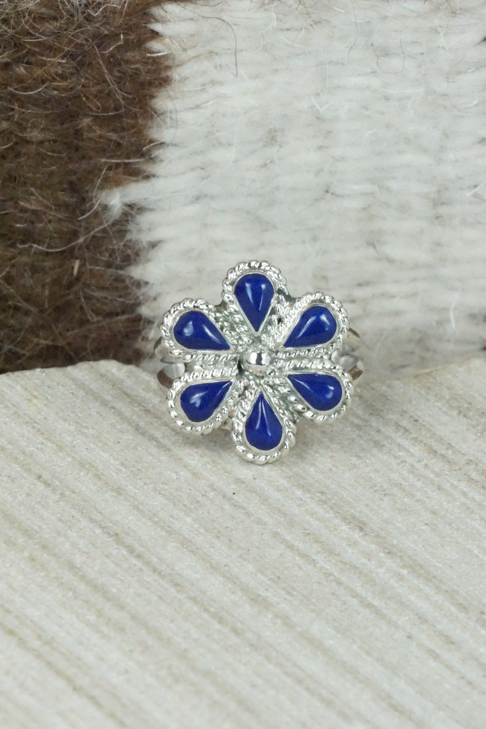 Lapis & Sterling Silver Ring - Gina Dosedo - Size 6.25
