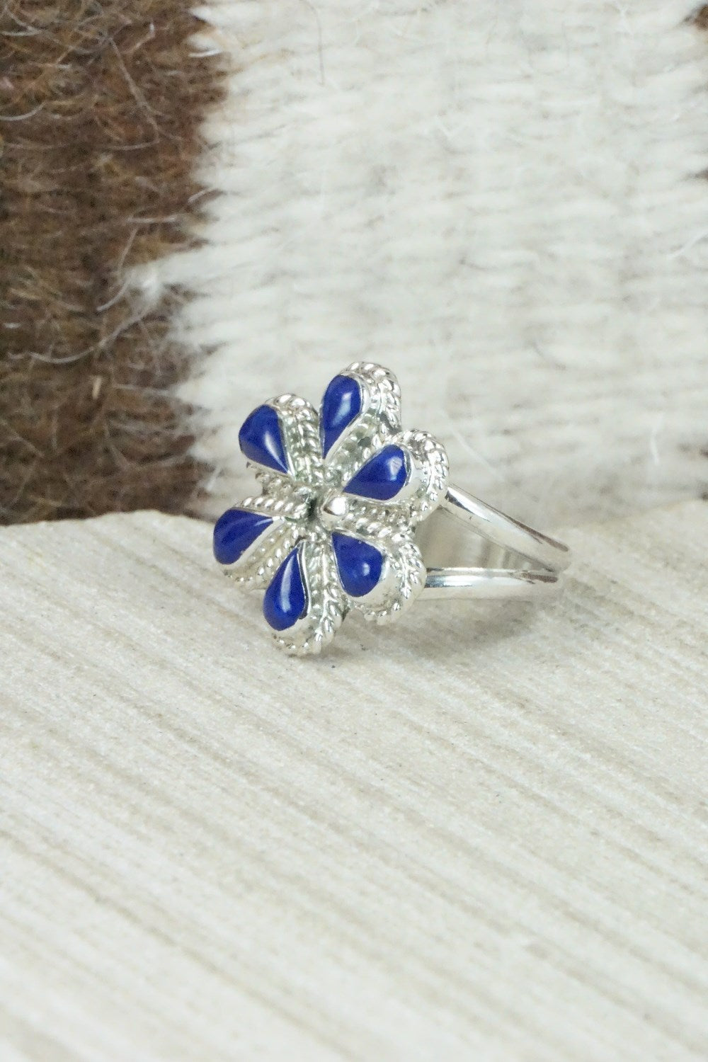 Lapis & Sterling Silver Ring - Gina Dosedo - Size 6.25