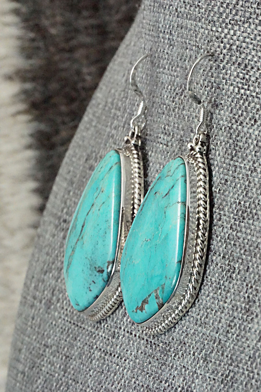 Turquoise & Sterling Silver Earrings - Annie Spencer