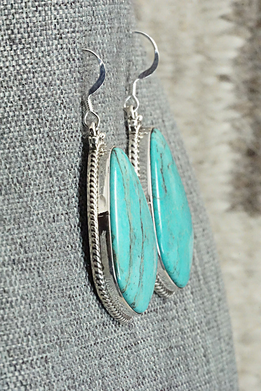 Turquoise & Sterling Silver Earrings - Annie Spencer