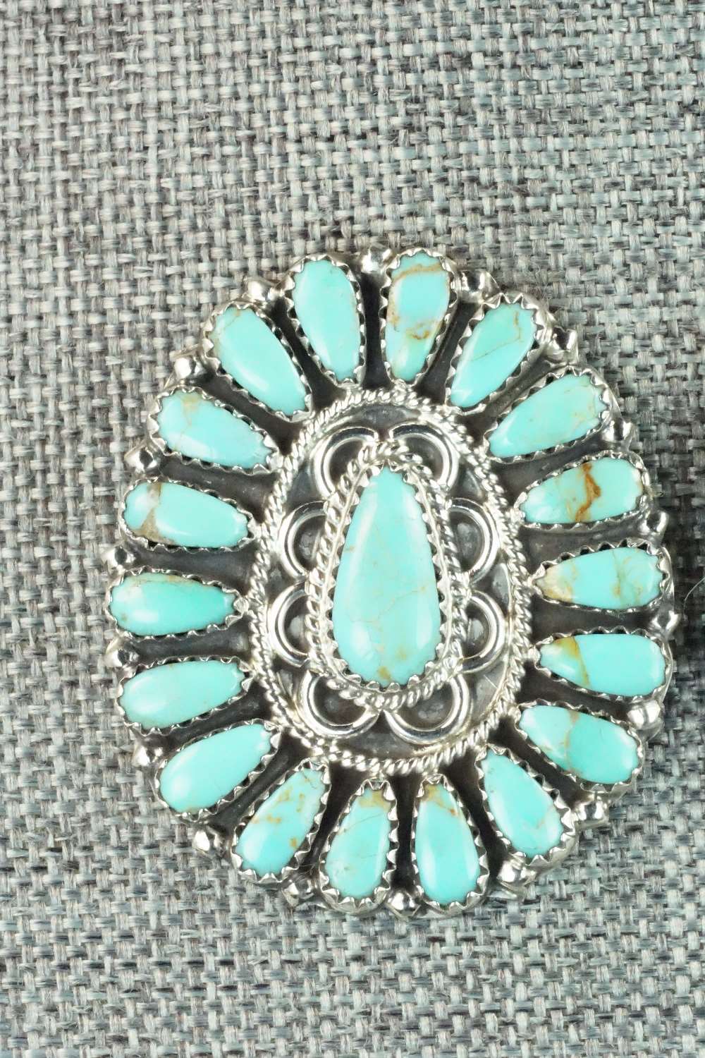 Turquoise & Sterling Silver Earrings - Zeita Begay