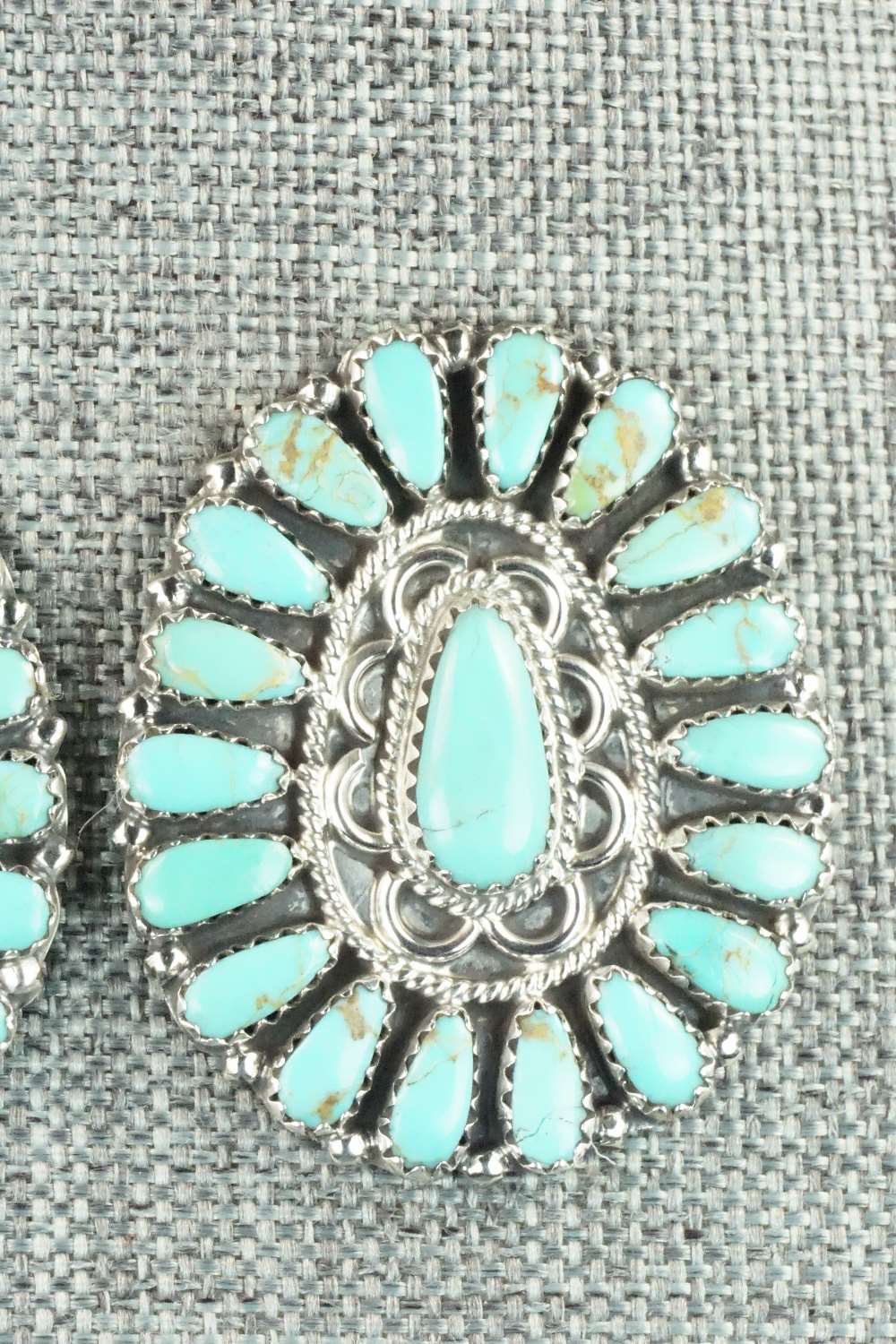 Turquoise & Sterling Silver Earrings - Zeita Begay