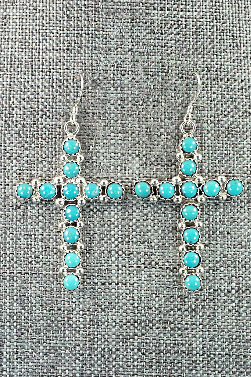 Turquoise and Sterling Silver Earrings - Roberta Begay