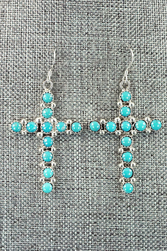 Turquoise and Sterling Silver Earrings - Roberta Begay