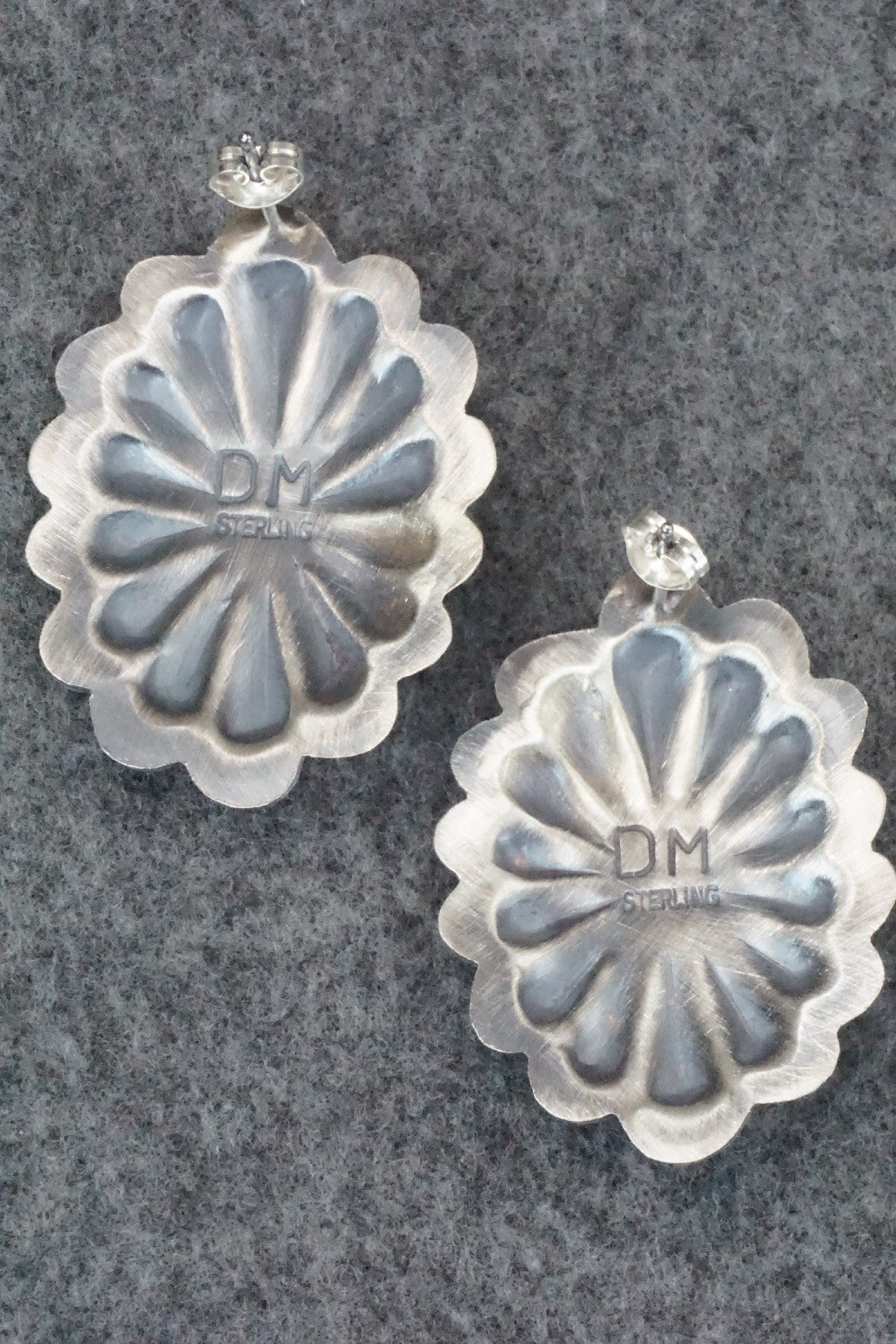 Coral & Sterling Silver Earrings - Dale Morgan