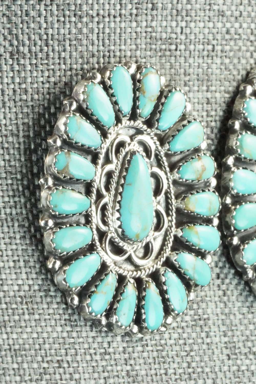 Turquoise & Sterling Silver Earrings - Zeita Begay