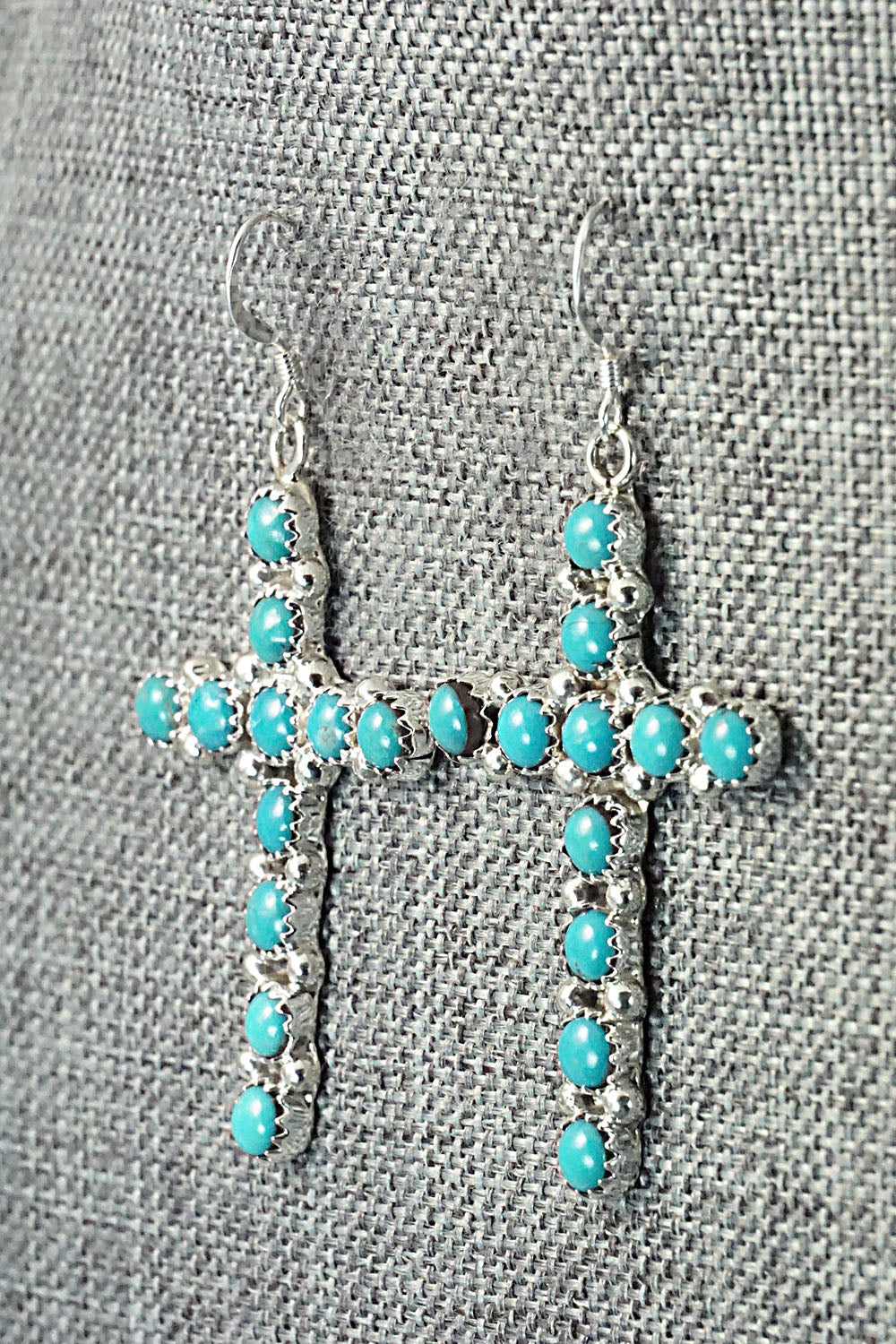 Turquoise and Sterling Silver Earrings - Roberta Begay