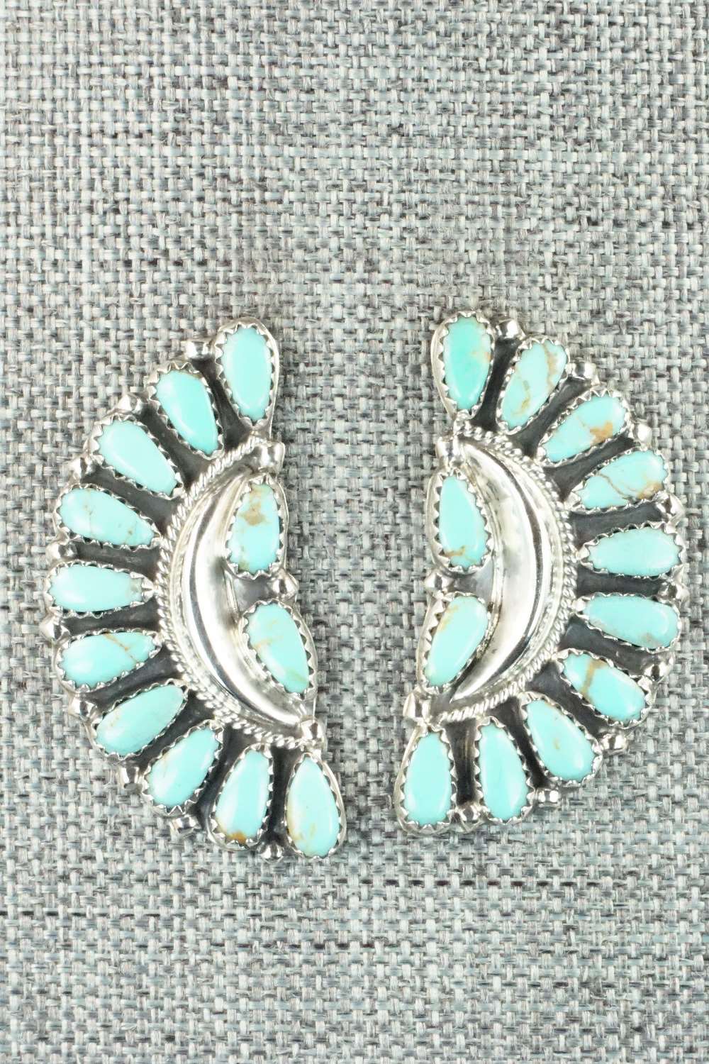 Turquoise & Sterling Silver Earrings - Zeita Begay