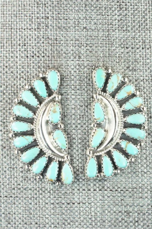 Turquoise & Sterling Silver Earrings - Zeita Begay
