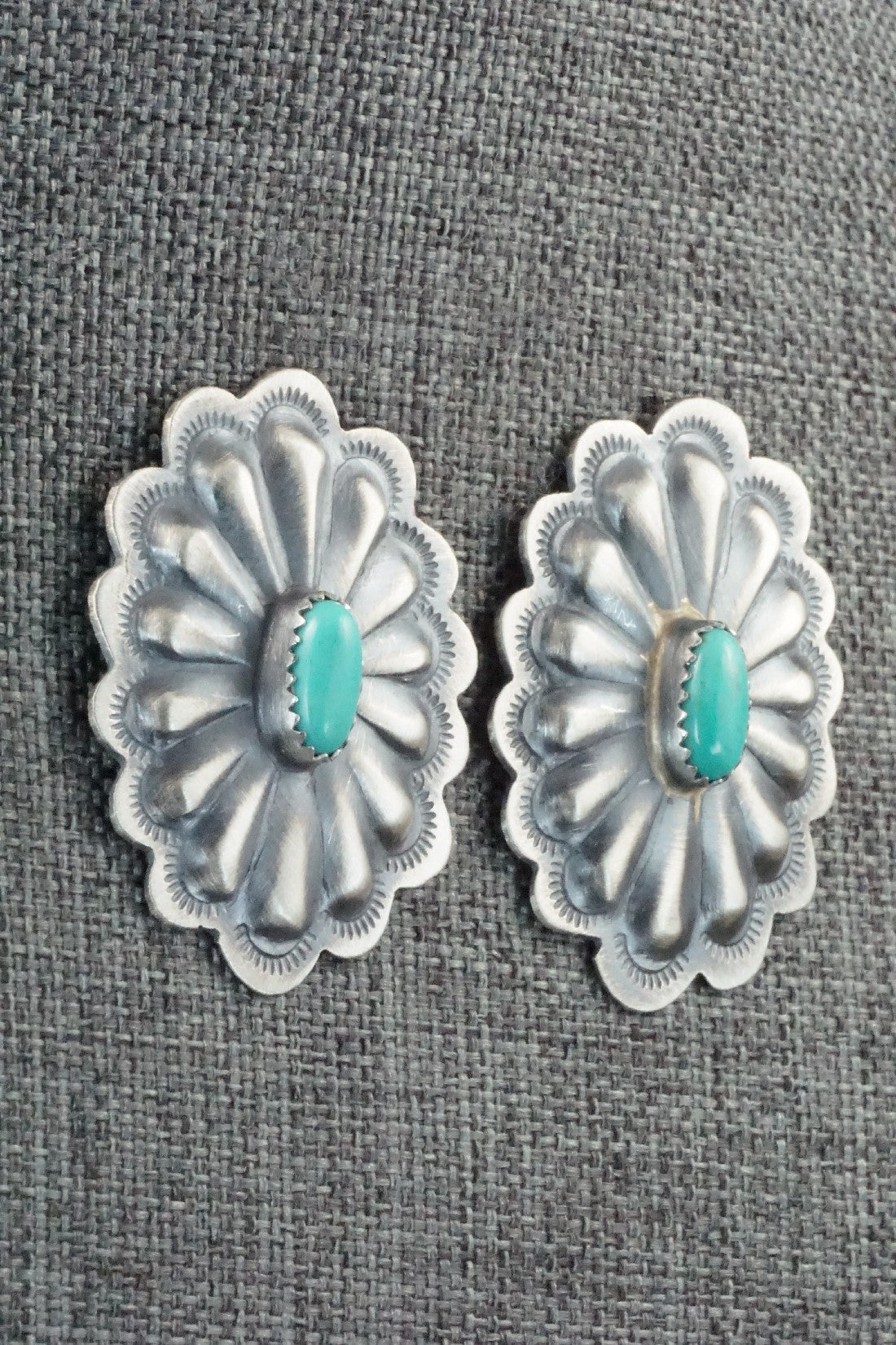 Turquoise & Sterling Silver Earrings - Dale Morgan