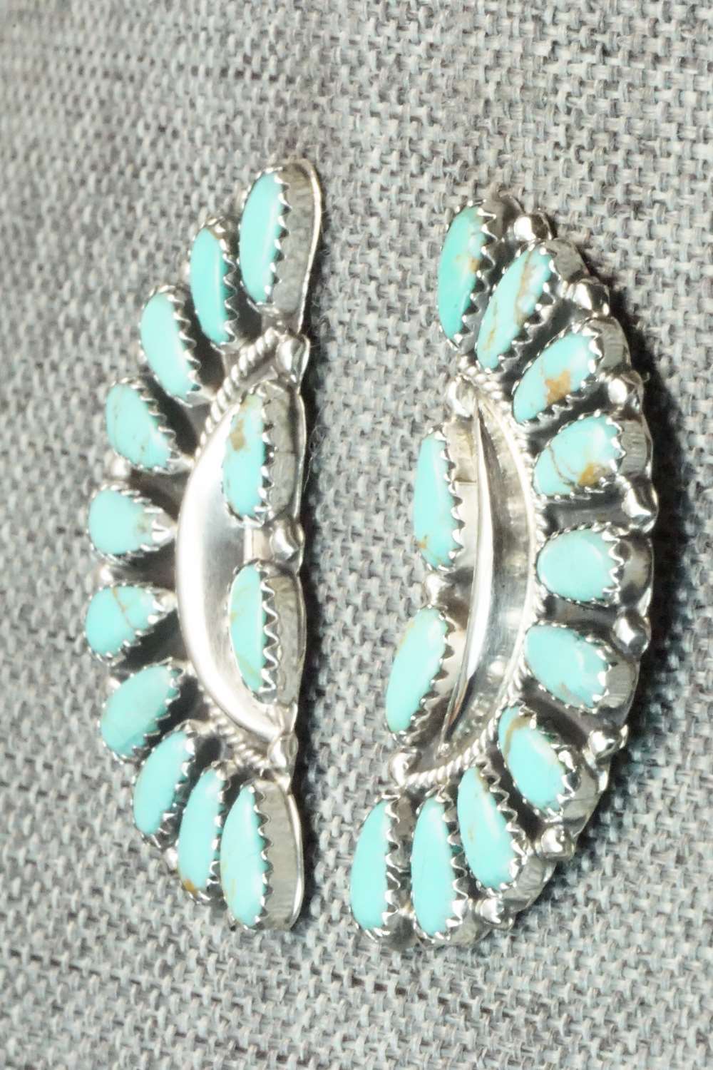Turquoise & Sterling Silver Earrings - Zeita Begay