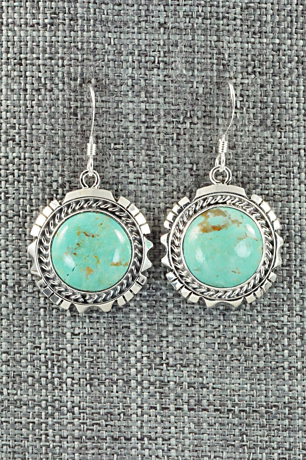 Turquoise & Sterling Silver Earrings - Amos Begay