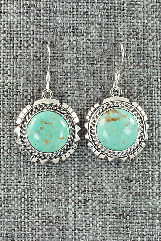 Turquoise & Sterling Silver Earrings - Amos Begay
