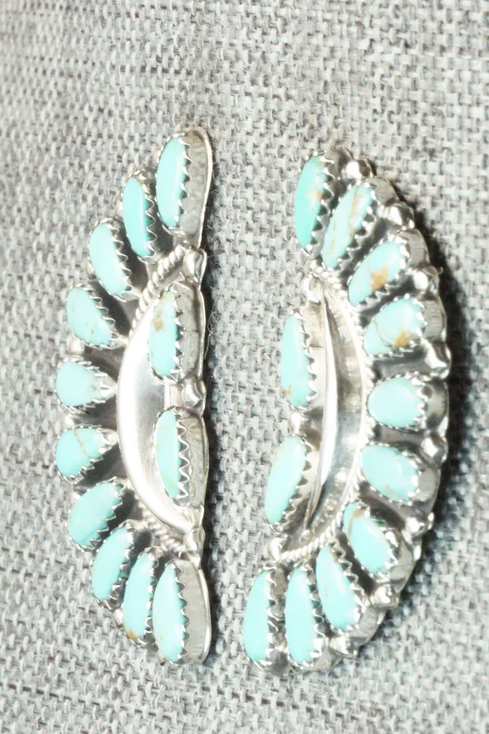 Turquoise & Sterling Silver Earrings - Zeita Begay