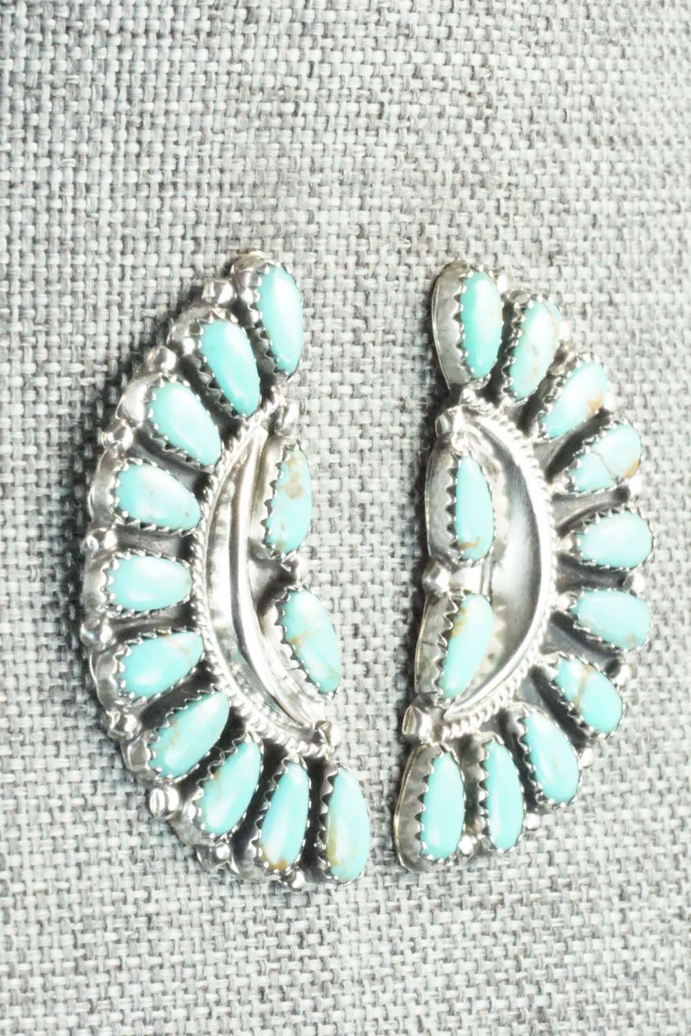 Turquoise & Sterling Silver Earrings - Zeita Begay