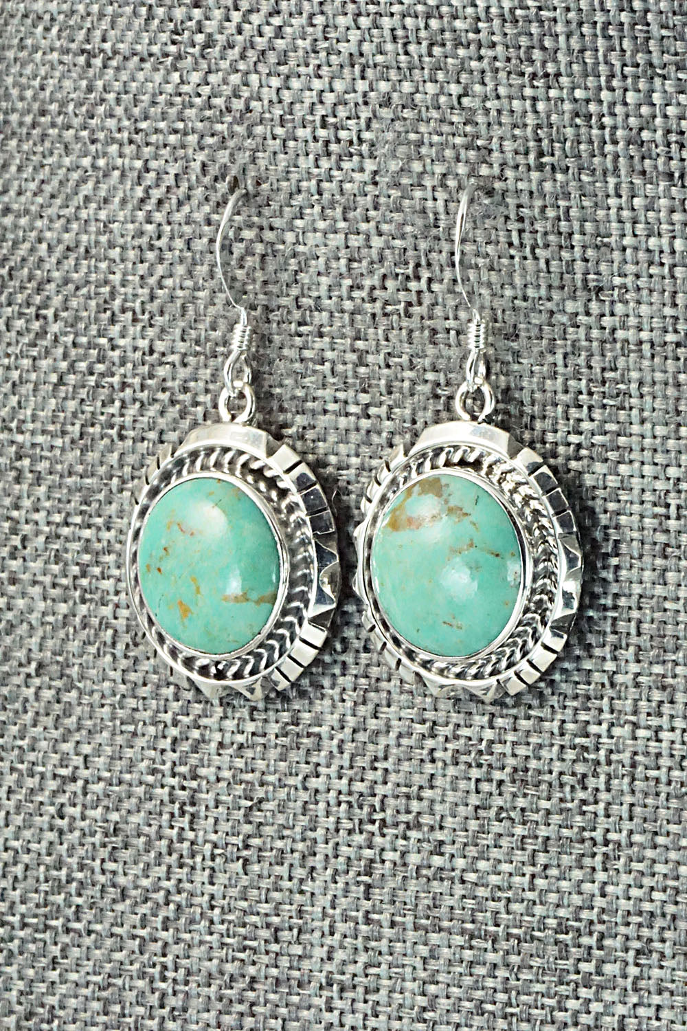 Turquoise & Sterling Silver Earrings - Amos Begay