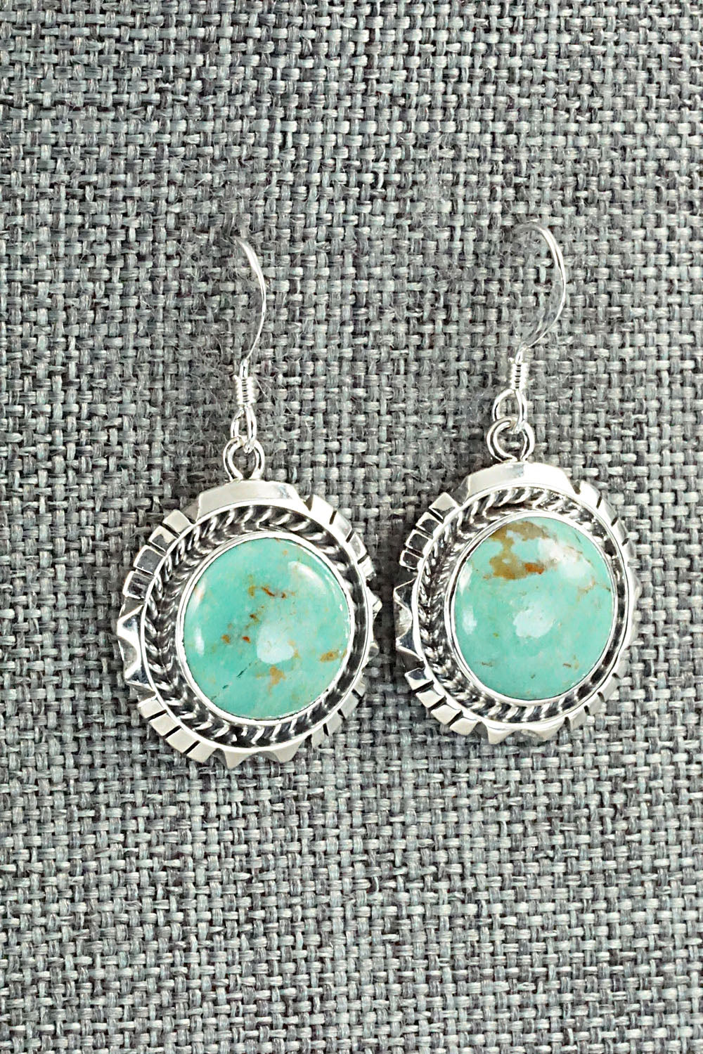 Turquoise & Sterling Silver Earrings - Amos Begay