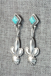 Turquoise & Sterling Silver Earrings - Verley Betone