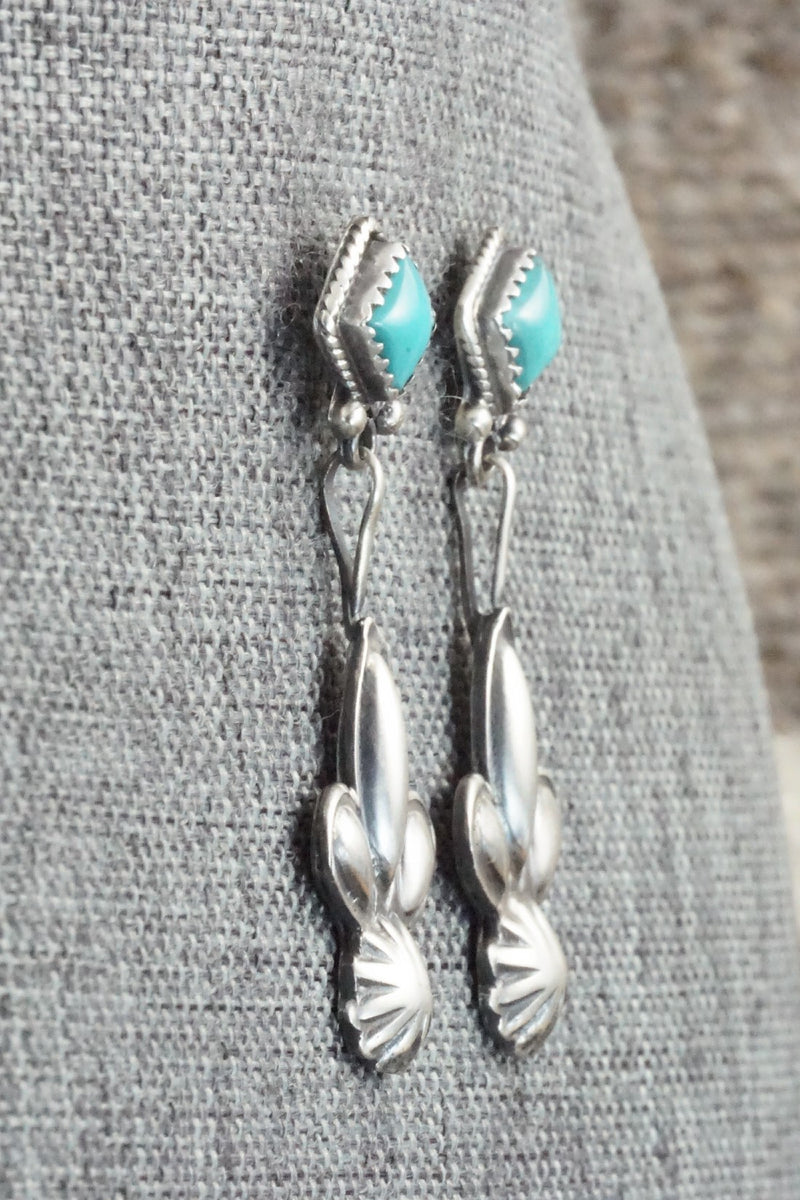 Turquoise & Sterling Silver Earrings - Verley Betone