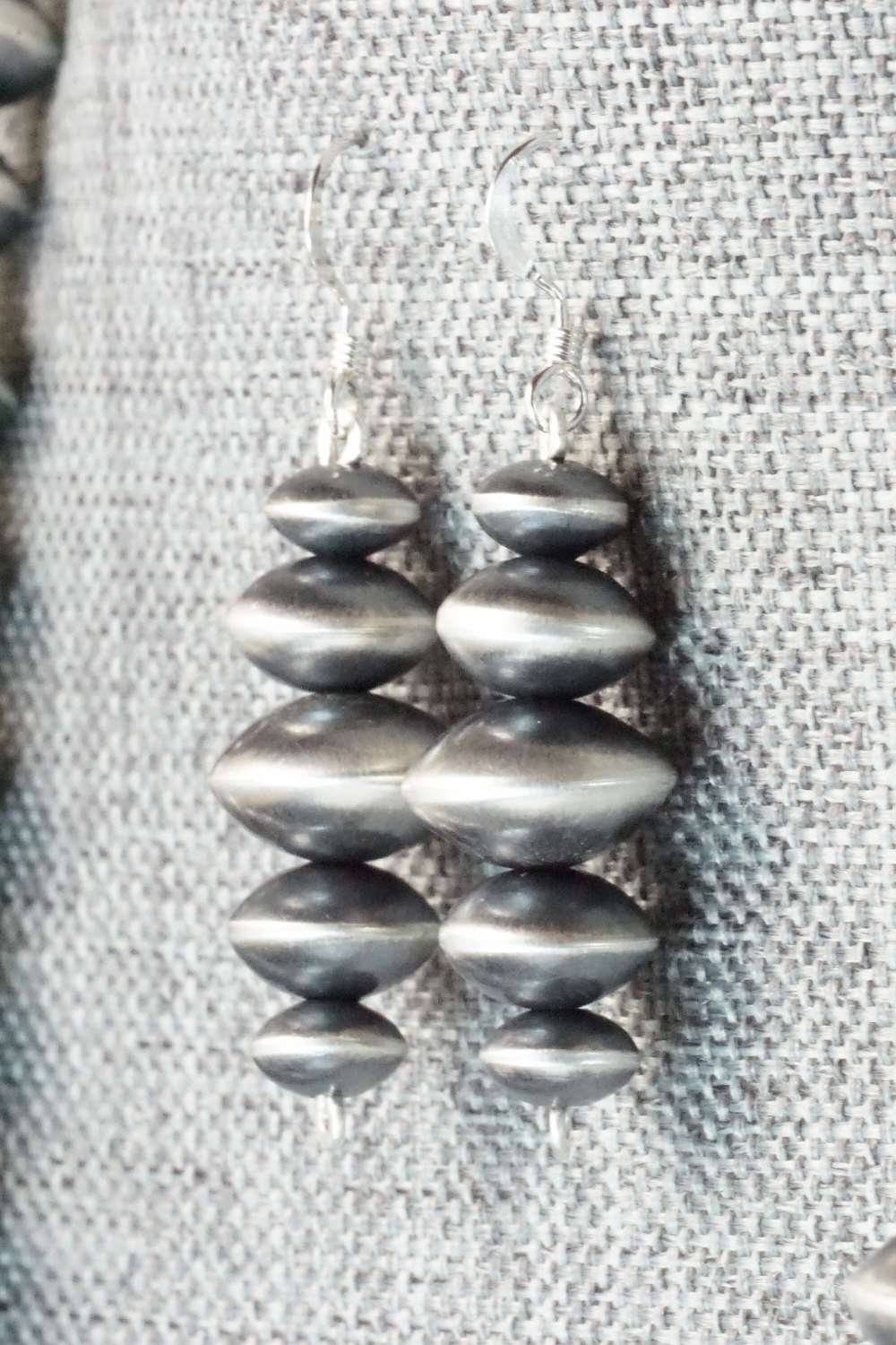 Sterling Silver Navajo Pearl Necklace & Earrings - Preston Haley