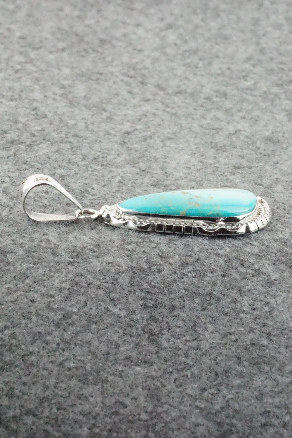 Turquoise & Sterling Silver Pendant - Samuel Yellowhair