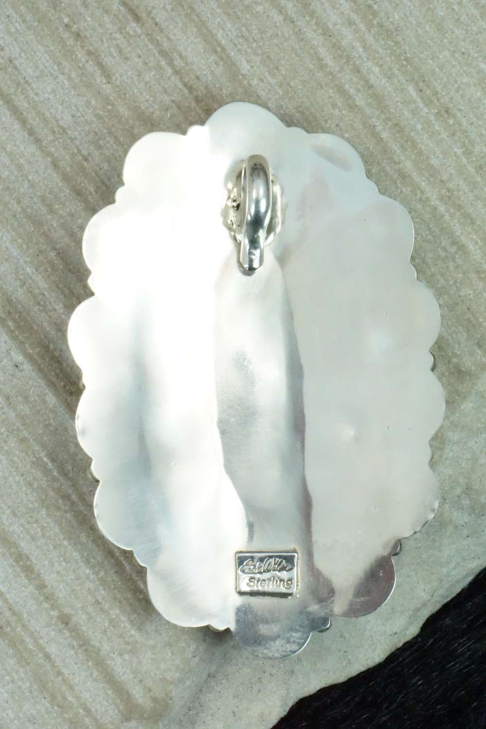 Turquoise & Sterling Silver Pendant - Erick Wilson