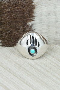 Turquoise & Sterling Silver Ring - Pearlene Spencer - Size 10.25