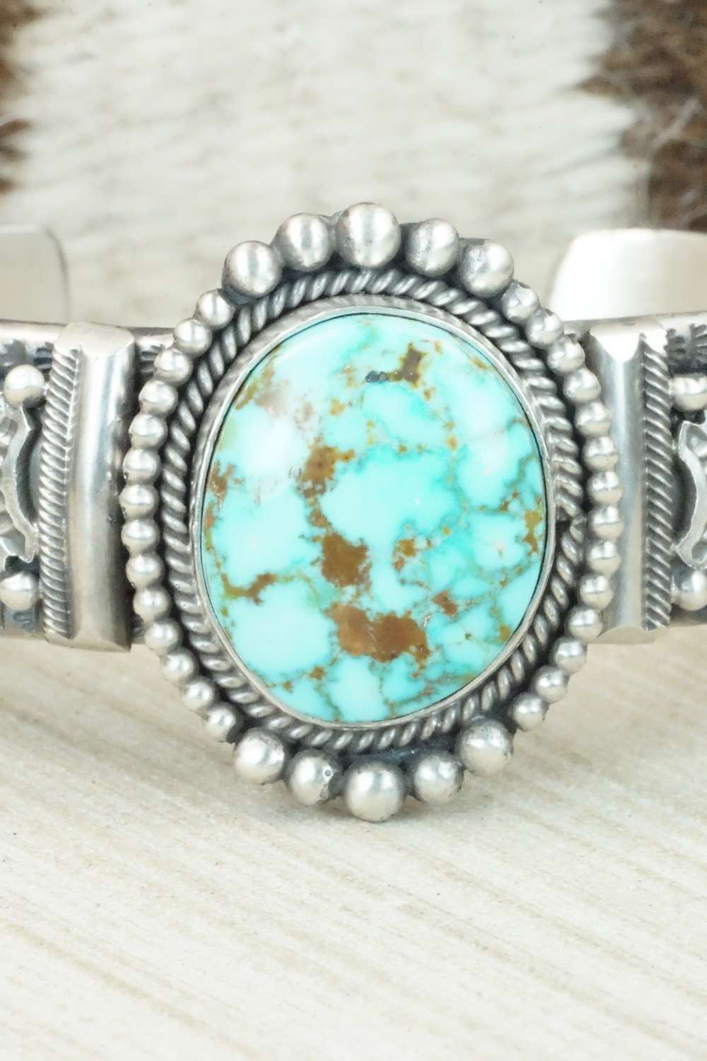 Turquoise & Sterling Silver Bracelet - Michael Calladitto