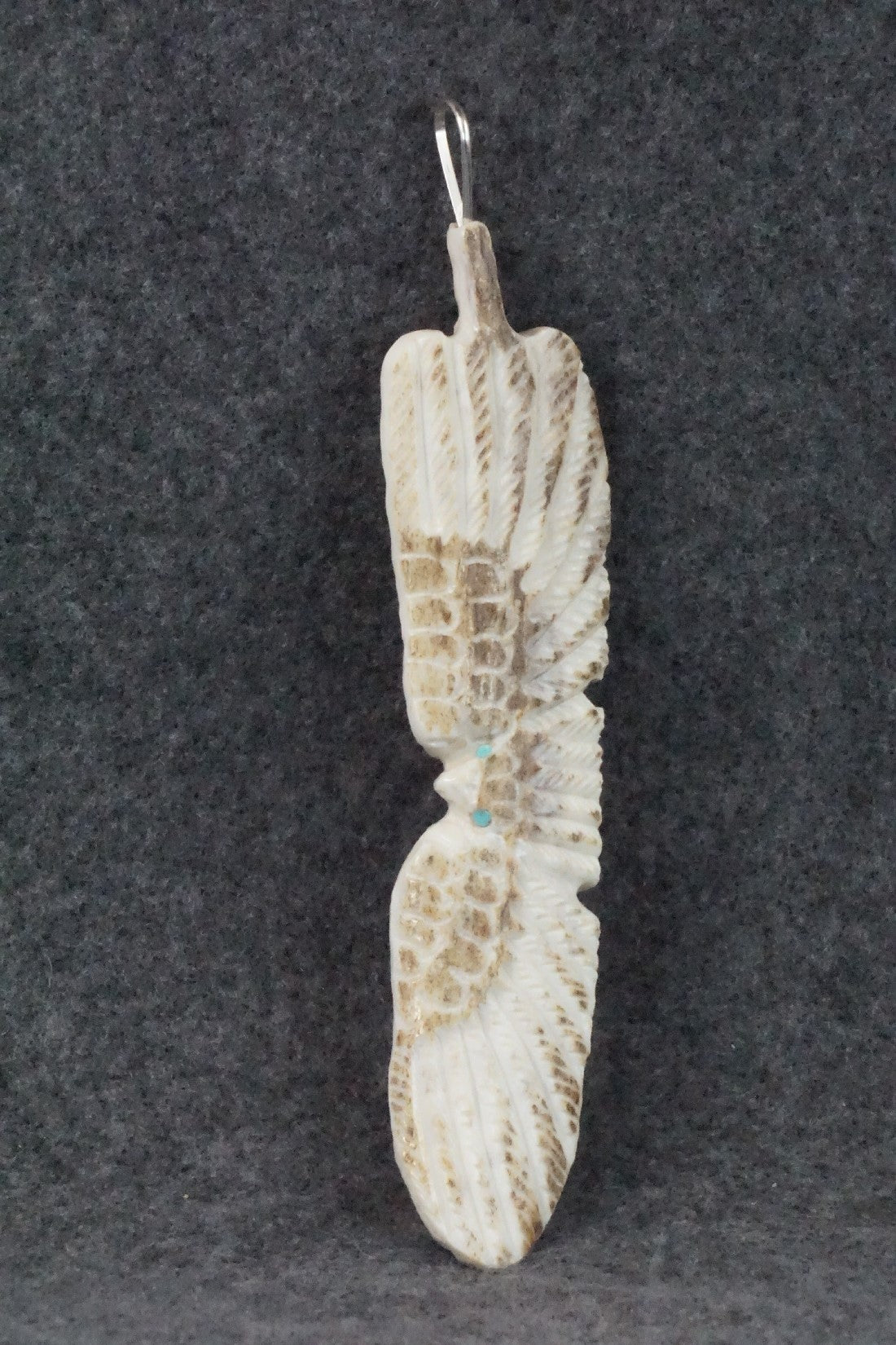 Eagle Zuni Fetish Carving and Pendant - Garrick Weeka
