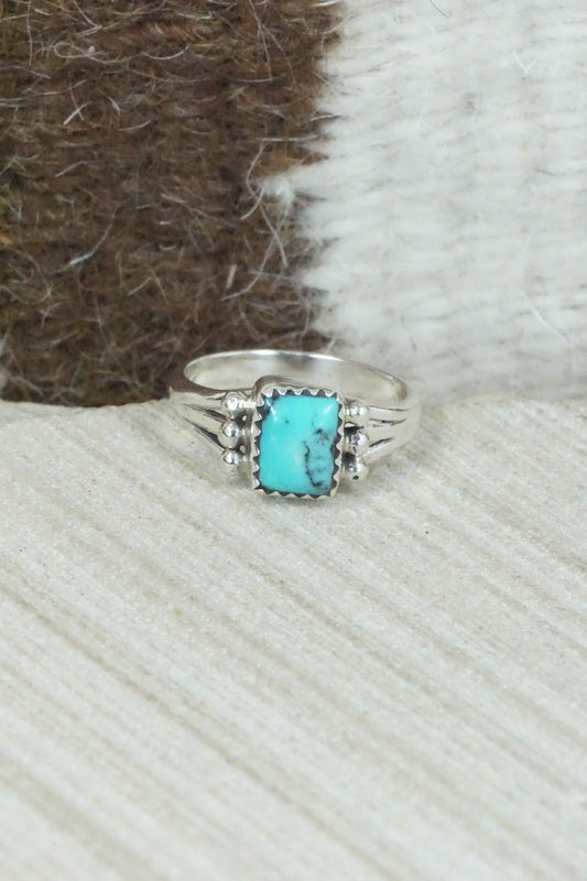 Turquoise & Sterling Silver Ring - Alice Rose Saunders - Size 7