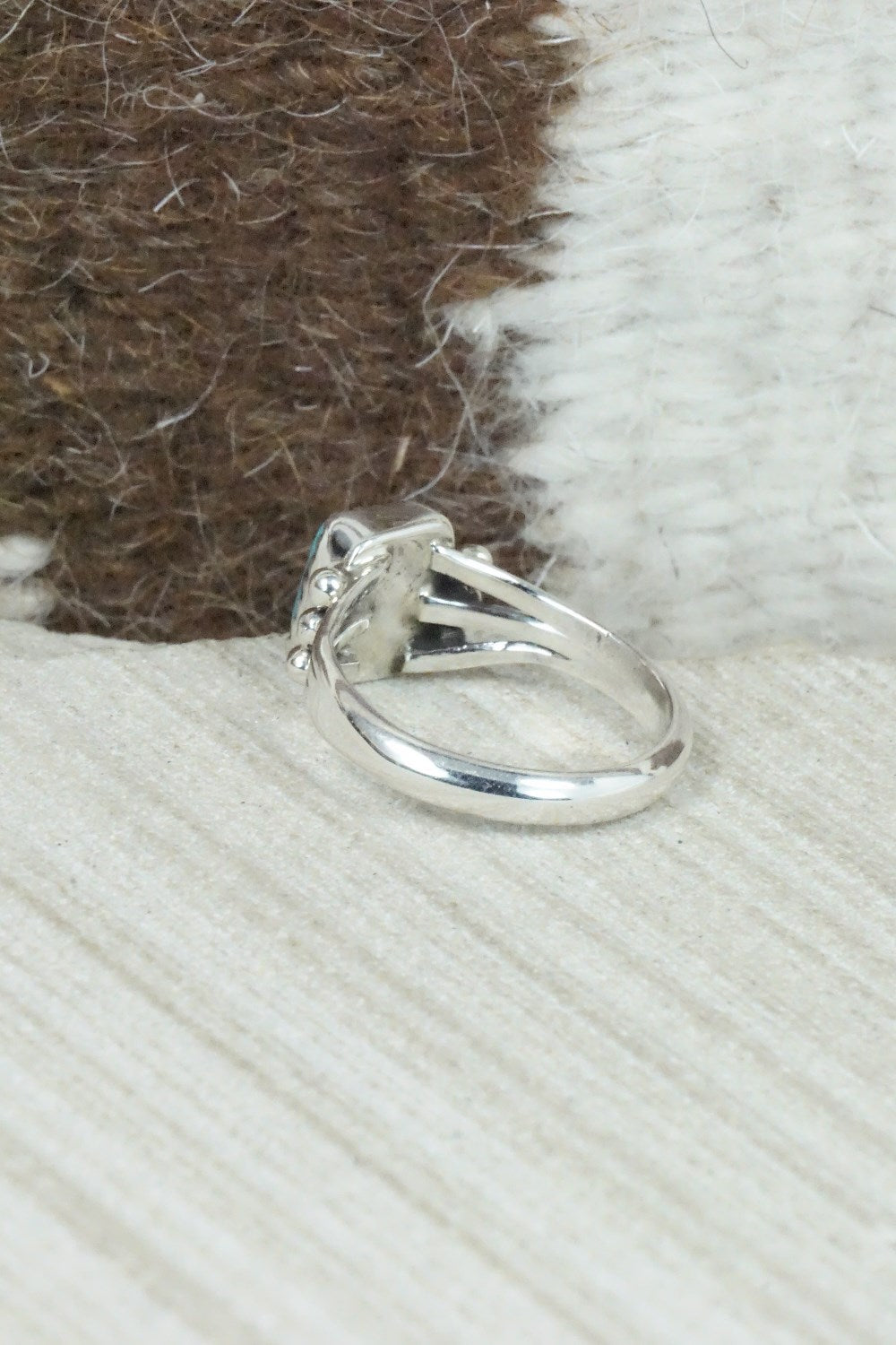 Turquoise & Sterling Silver Ring - Alice Rose Saunders - Size 7