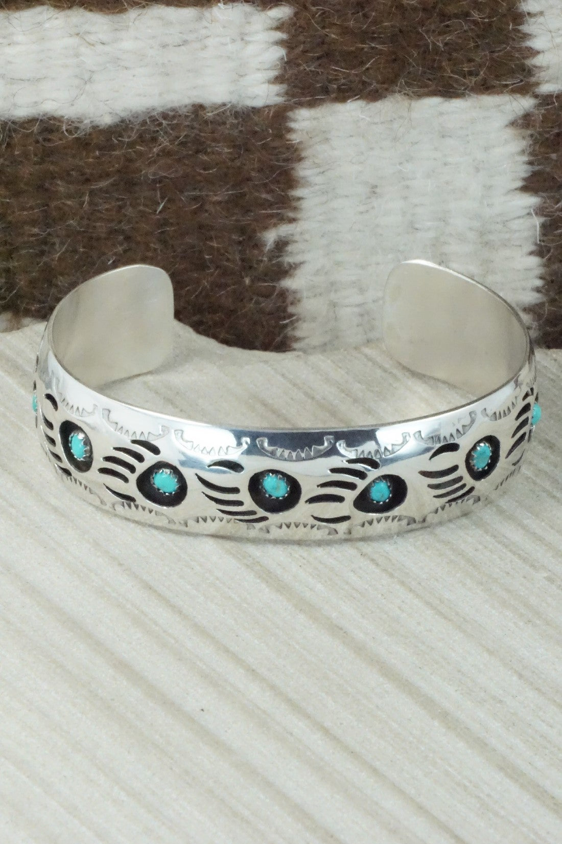 Turquoise & Sterling Silver Bracelet - Pearlene Spencer