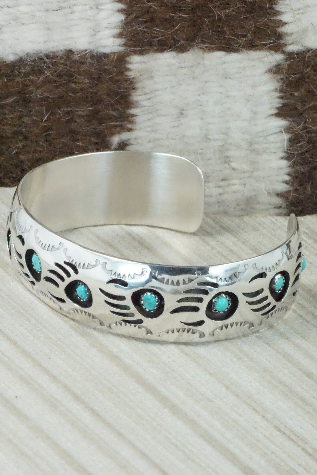 Turquoise & Sterling Silver Bracelet - Pearlene Spencer