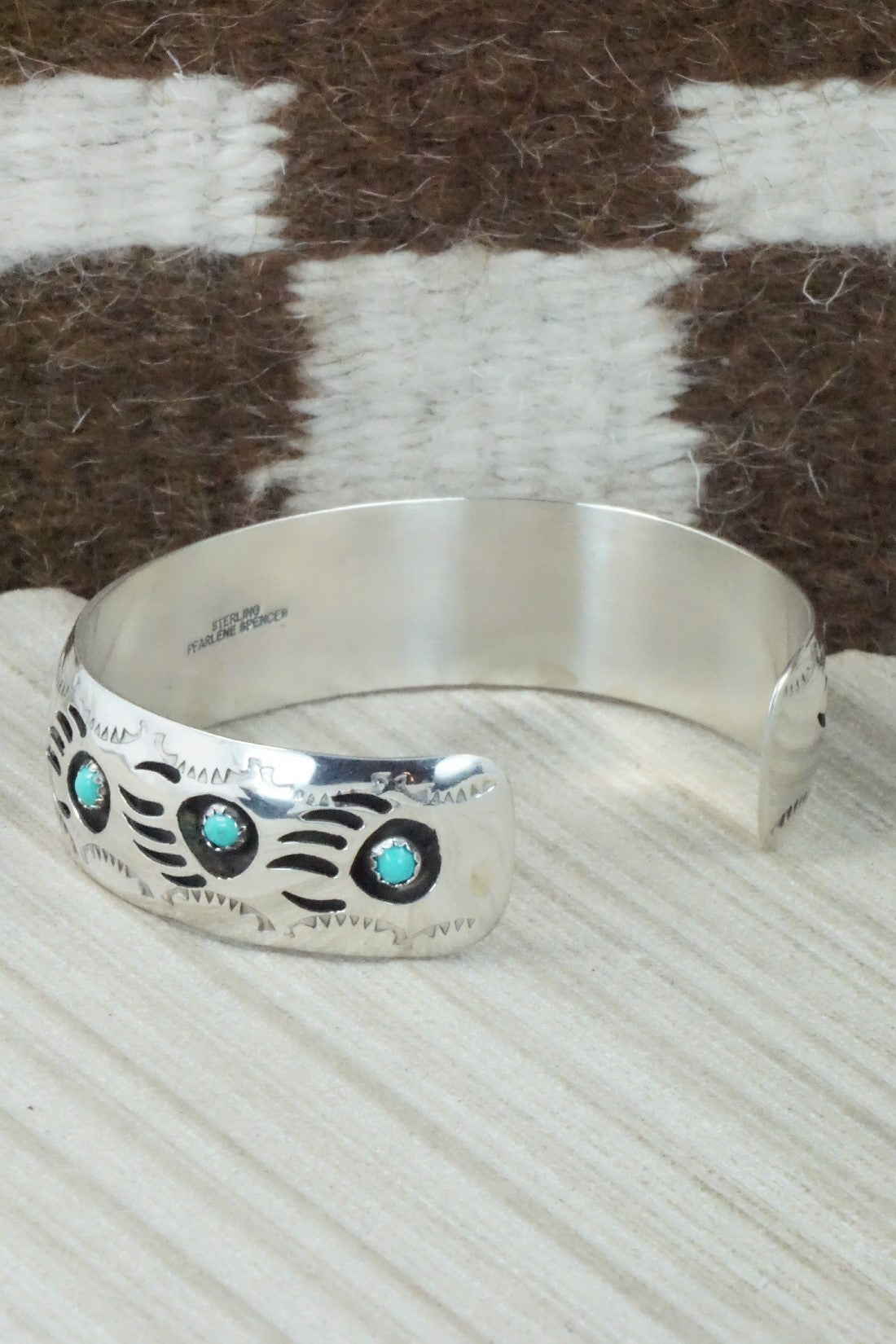 Turquoise & Sterling Silver Bracelet - Pearlene Spencer