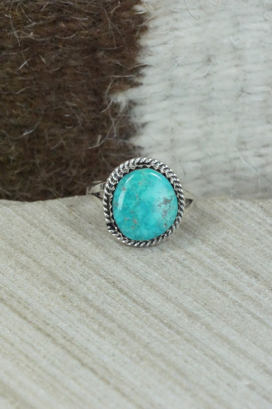 Turquoise & Sterling Silver Ring - Jamie Saunders - Size 5.5