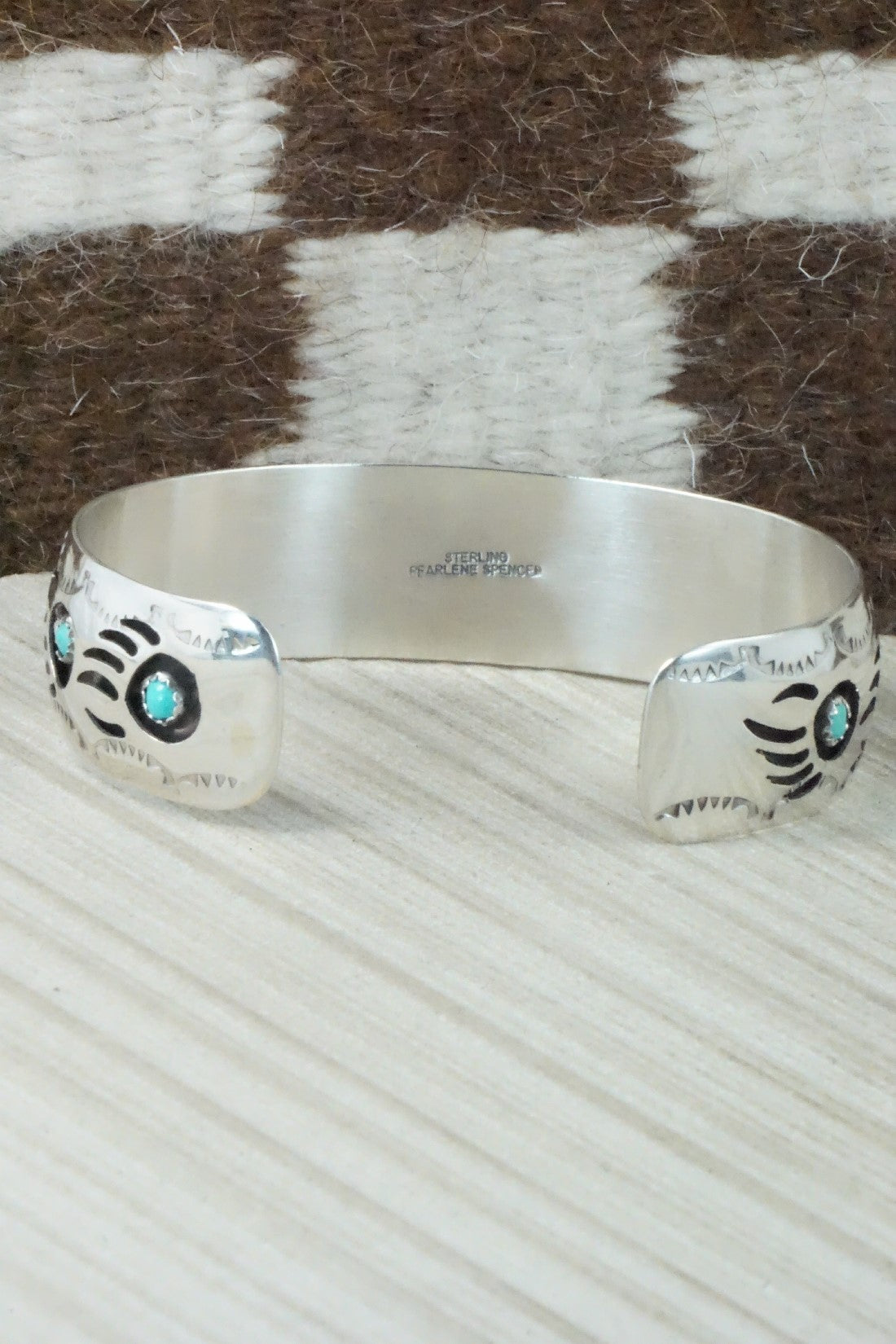 Turquoise & Sterling Silver Bracelet - Pearlene Spencer