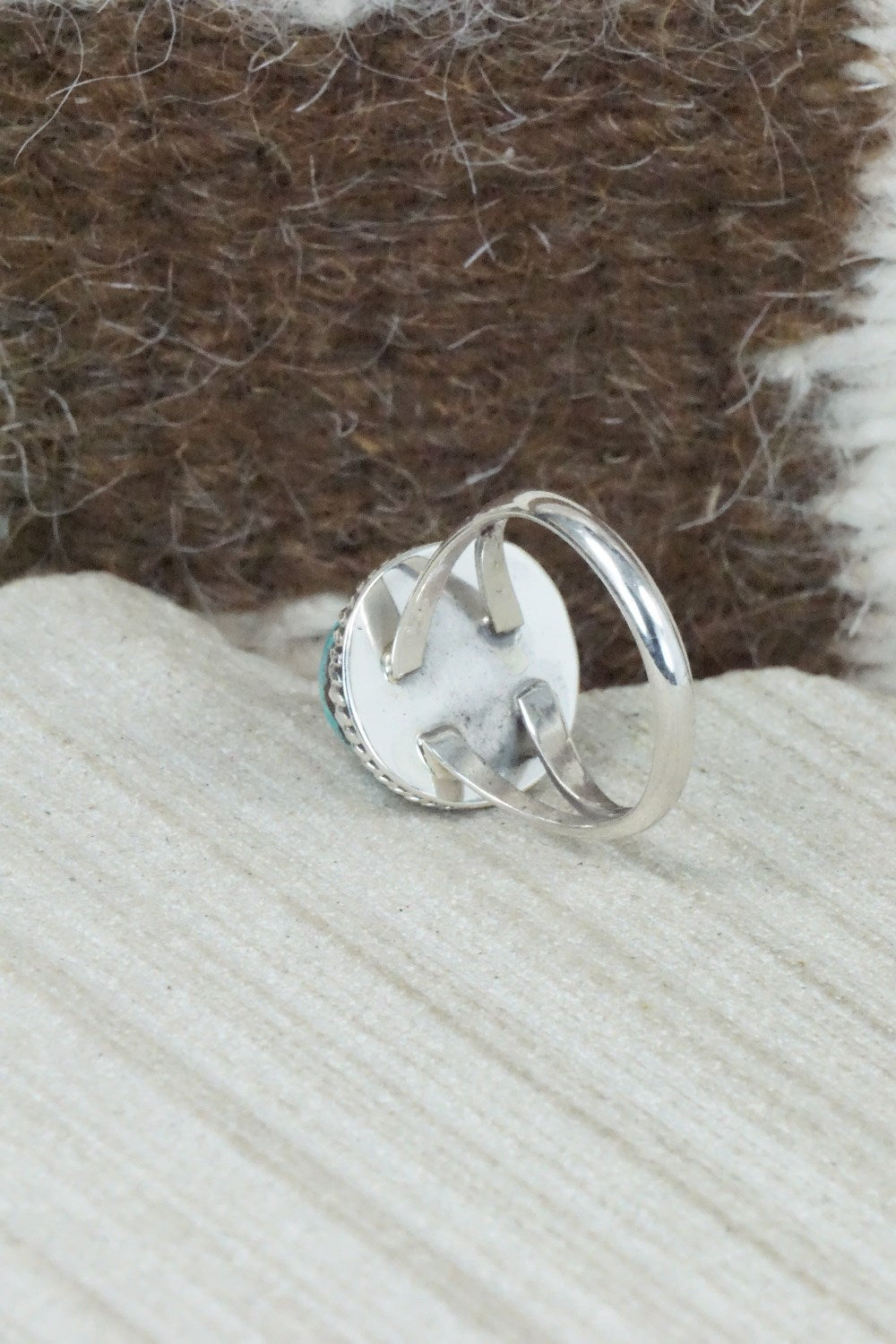 Turquoise & Sterling Silver Ring - Jamie Saunders - Size 5.5
