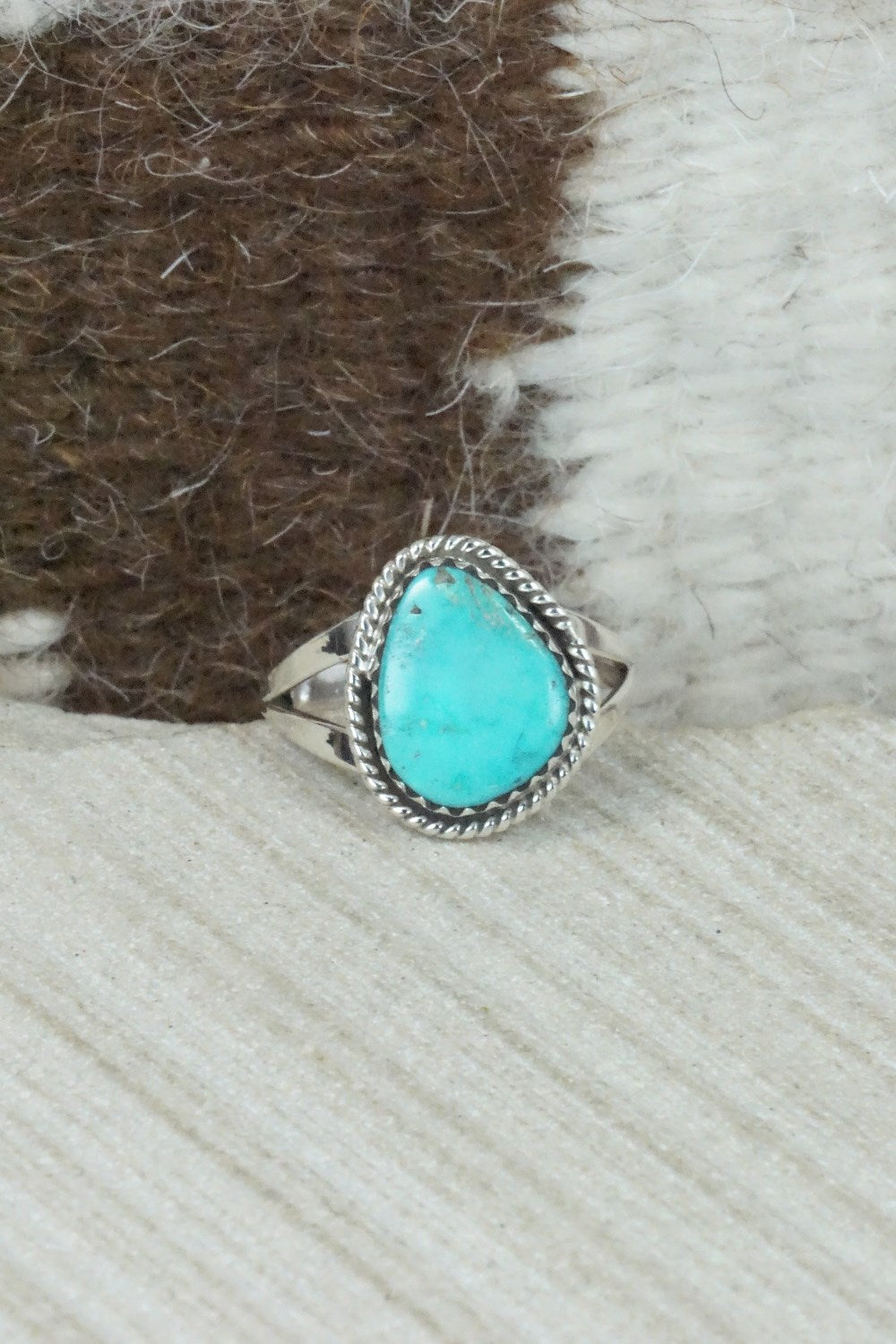 Turquoise & Sterling Silver Ring - Jamie Saunders - Size 6.5