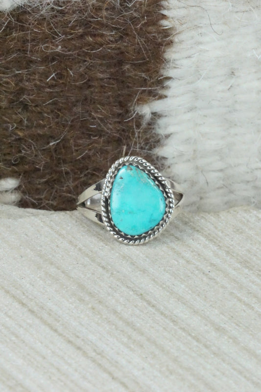 Turquoise & Sterling Silver Ring - Jamie Saunders - Size 6.5