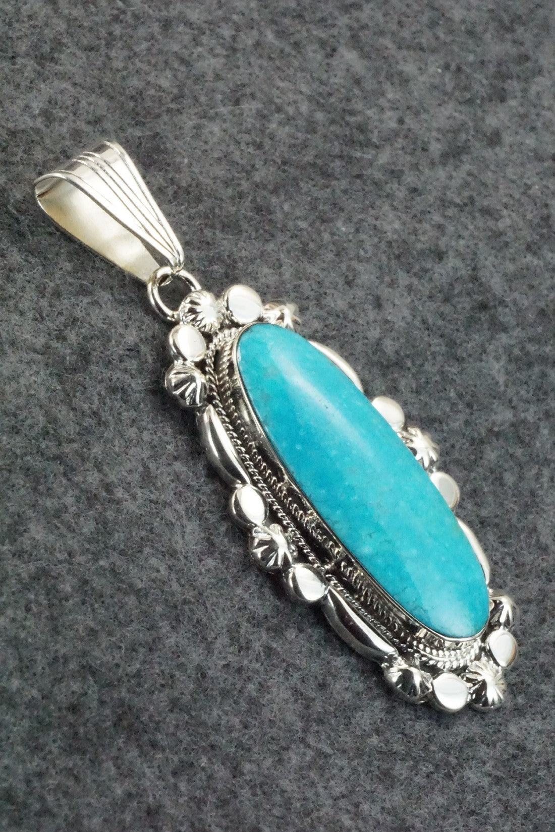 Turquoise & Sterling Silver Pendant - Angie Platero