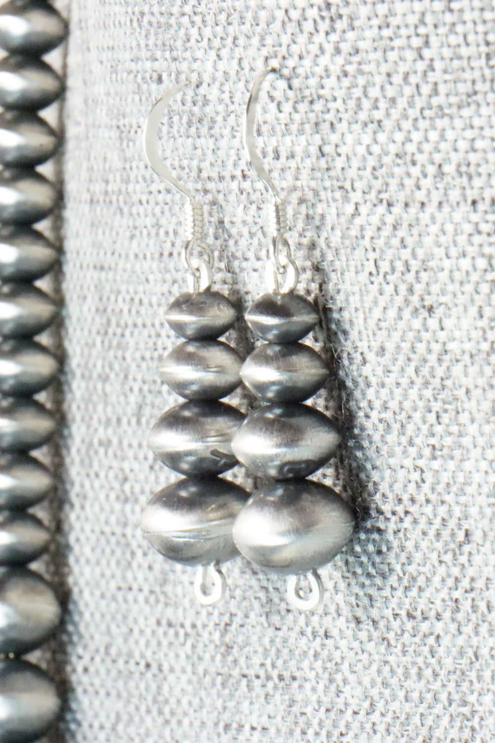Sterling Silver Navajo Pearl Necklace & Earrings - Preston Haley